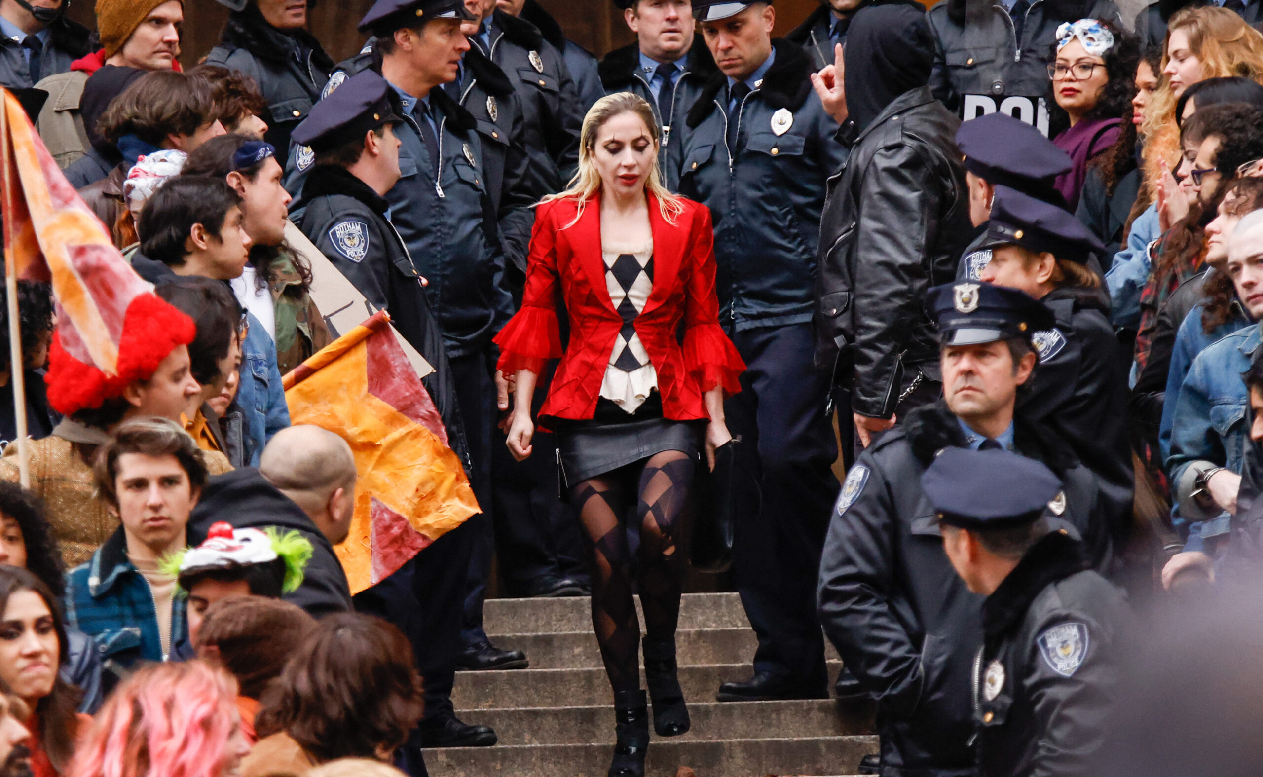 Lady Gaga während des Drehs von „Joker: Folie à Deux“
