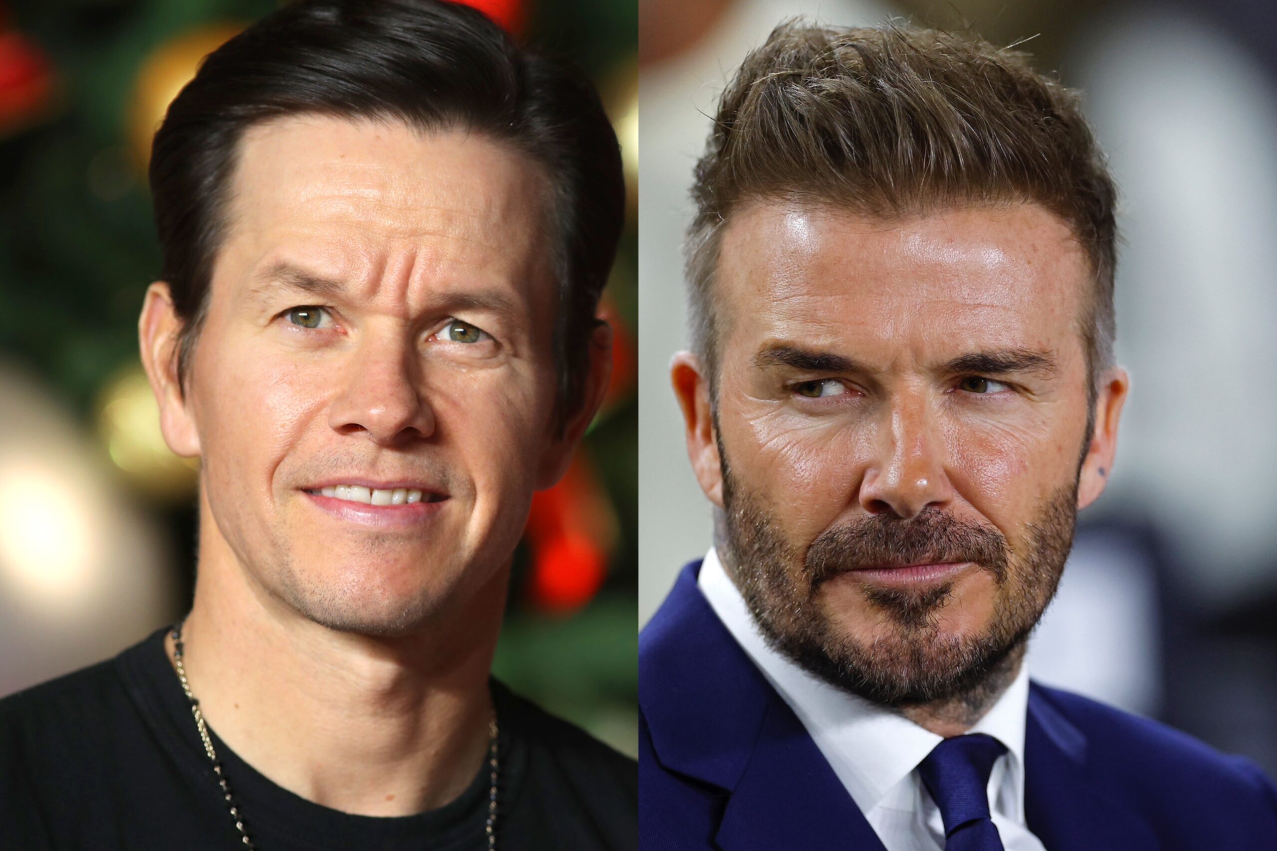 links: Mark Wahlberg, rechts: David Beckham