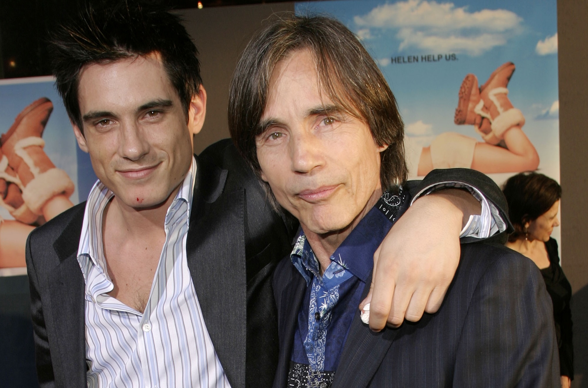 Ethan Browne and dad Jackson Browne during "Raising Helen" Los Angeles Premiere - Arrivals at El Capitan Theatre in Hollyw...