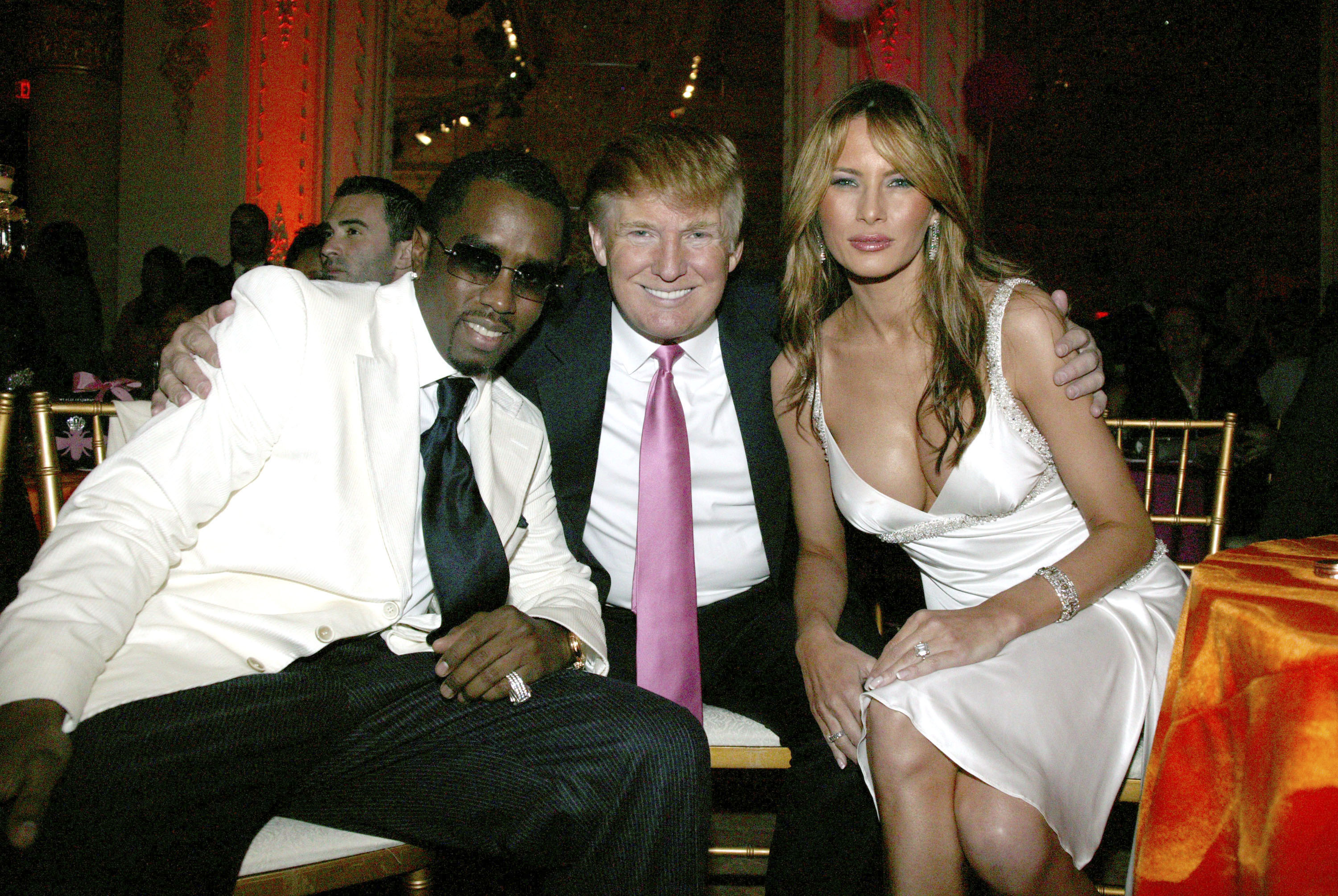 Sean "P. Diddy" Combs, Donald Trump and Melania Trump (Photo by Johnny Nunez/WireImage)