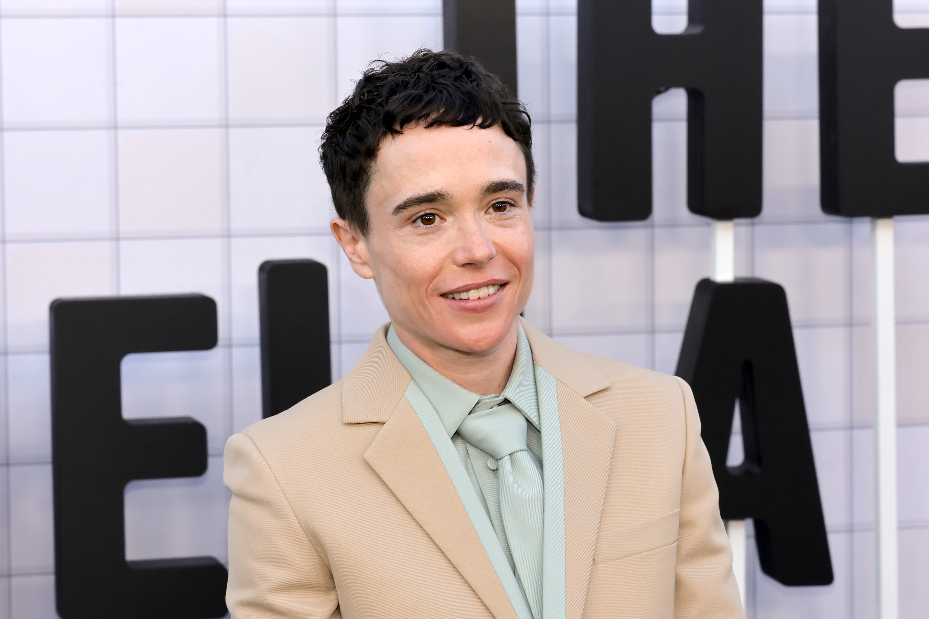 LOS ANGELES, CALIFORNIA - AUGUST 05: Elliot Page attends the premiere of the final season of "The Umbrella Academy" at The...
